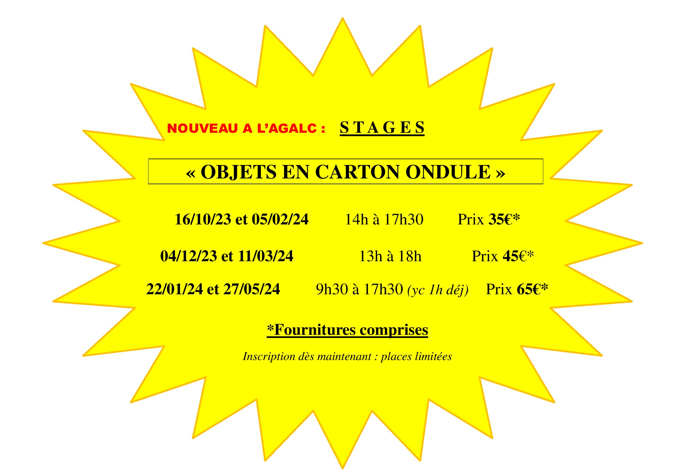 Stages carton ondul 